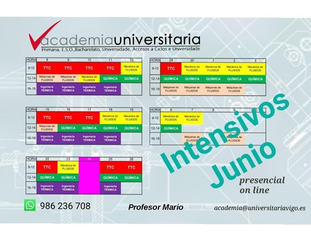Cursos Intensivos de junio/julio 